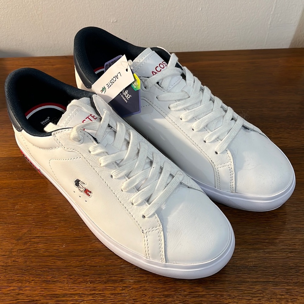 Lacoste White Leather Sneakers BRAND NEW 8.5